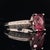2010s Diamond Tourmaline Rubellite Ring 6.75 14k Gold 4.10 TCW Women Certified For Sale - Image 5 of 16