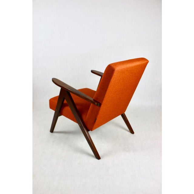 1970s Vintage VAR B-310 Armchair in Orange-Brown Structural Fabric For Sale - Image 5 of 11