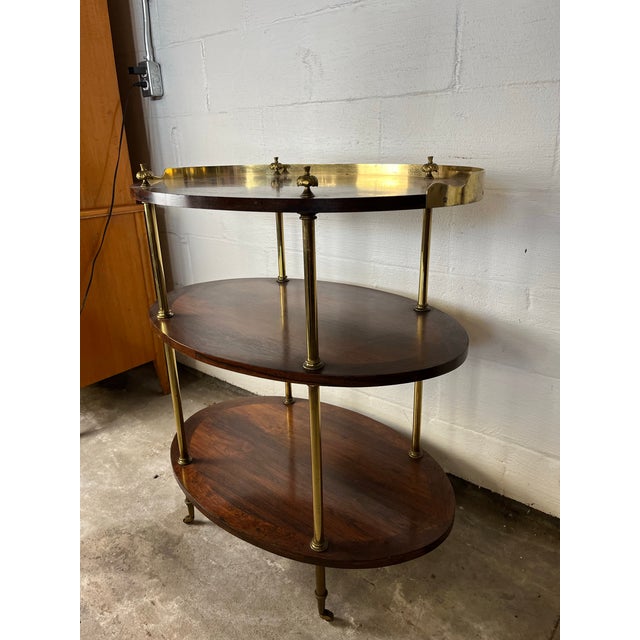 1960s LaBarge Hollywood Regency Brass and Glass Hooved Feet Cocktail Table, 1960s For Sale - Image 5 of 12