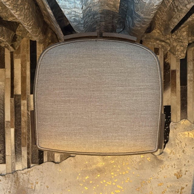 Contemporary Four Hands Hoven Backless Counter Stool in Alcala Fawn Performance Fabric For Sale - Image 3 of 3