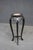 Black Chinese Carved Hardwood Plant Stand With Pink Marble Top For Sale - Image 8 of 9