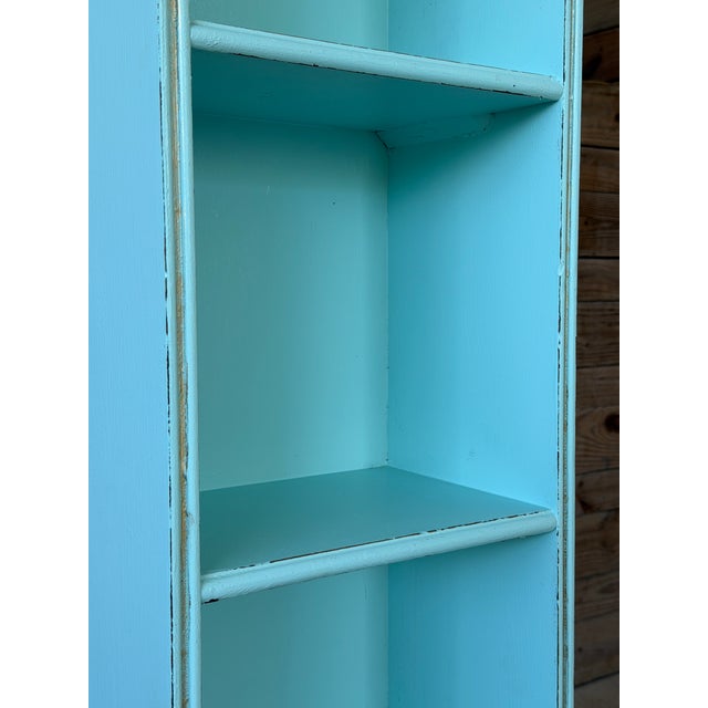 Vintage Grandfather Clock Bookcase With Seashell Mosaic Coastal Folk Art For Sale - Image 10 of 12
