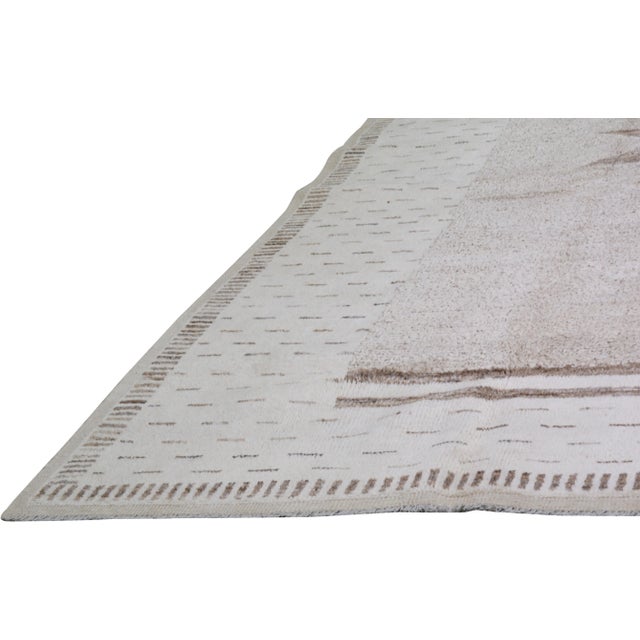 Moroccan Moroccan Hand Knotted Wool Rug, 10'2"x13'5" For Sale - Image 3 of 6