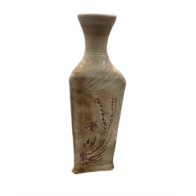 Mid-Century Modern Mid-Century Art Fossil Infuse Pottery Vase For Sale - Image 3 of 5