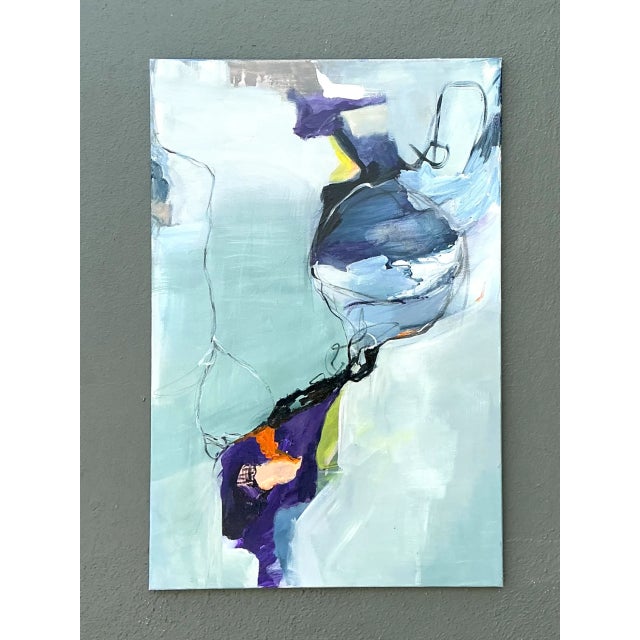 Vintage Abstract Expressionist Oil Painting on Canvas For Sale - Image 15 of 16