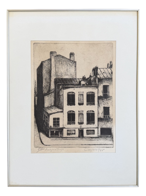 Caeyers M., Corner in Paris, 1965, Etching, Framed