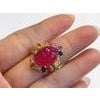 Bochic "Orient" Vintage Multi Sapphire & Ruby Ring Set In 18K Gold & Silver For Sale - Image 16 of 18