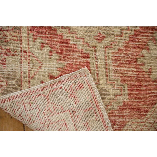 Brick Red Vintage Distressed Oushak Rug Runner - 2'6" x 5' For Sale - Image 8 of 10