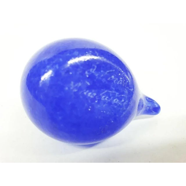 Glass Blue Glass Bird by Oiva Toikka for Iittala, Finland, 1970s For Sale - Image 7 of 9