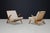 Sculptural Oak Lounge Chairs, Europe, 1960s, Set of 2 For Sale - Image 4 of 14