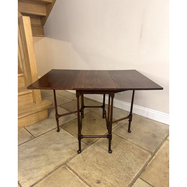 Wood Antique Edwardian Mahogany Gateleg Table, 1900s For Sale - Image 7 of 9