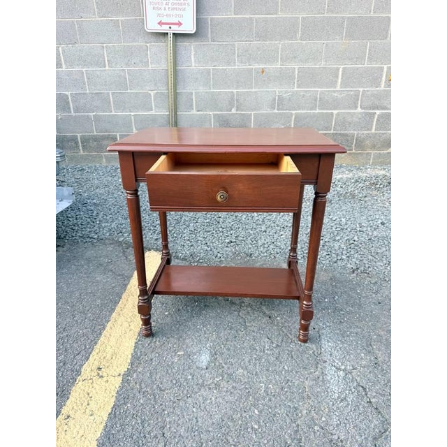 Vintage Solid Wood 1-Drawer Console Table For Sale In Washington DC - Image 6 of 14