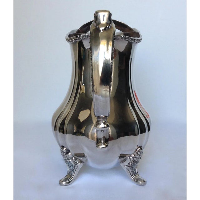 Metal Vintage C.1970's Silver Plate Towle Silversmith Co. Large Water Carafe For Sale - Image 7 of 11