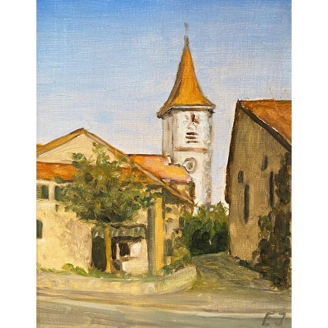 Oil on canvas sold with frame Total size with frame 36x40 cm Born in Vernier near Geneva in 1928, Eric Jeandupeux had a...