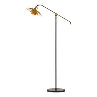 PH-2/2 Water Pump Floor Lamp in Brass and Glass by Poul Henningsen, 1940s For Sale