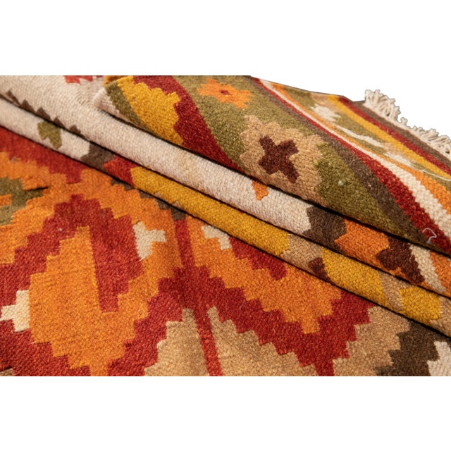 Textile 21st Century Modern Kilim Rug 4 '9'' X 6' 7''. For Sale - Image 7 of 12