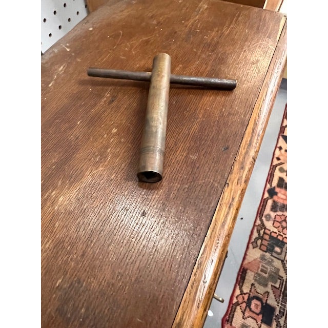 Wood Antique English Punch Clock For Sale - Image 7 of 9