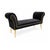An elegant contemporary bench with art deco references, characterized by soft, enveloping lines. Upholstered in black...