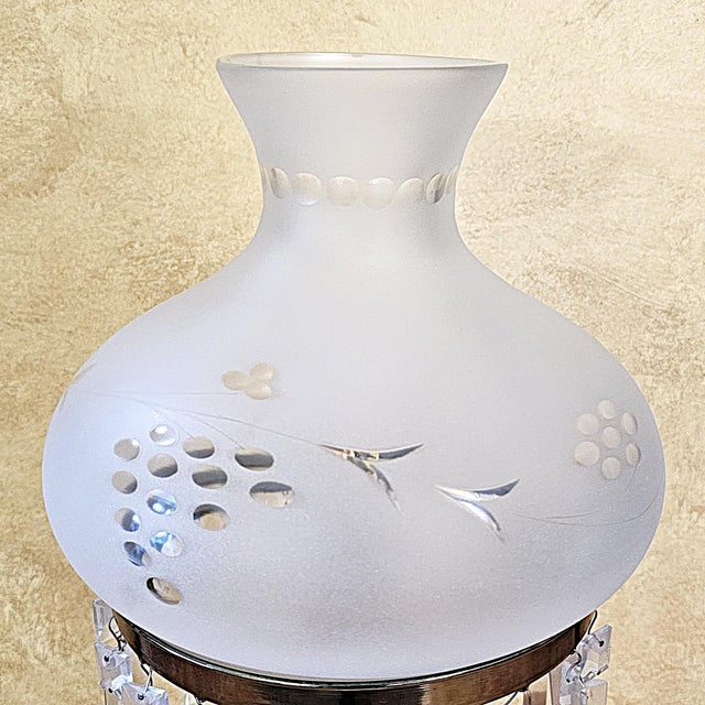 Vintage Sinumbra Astral-Style Brass, Marble & Crystal Table Lamp For Sale - Image 16 of 18