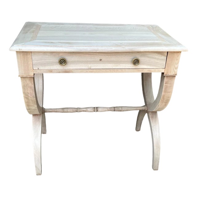 19th Century French Empire Bleached Cherry Side Table For Sale