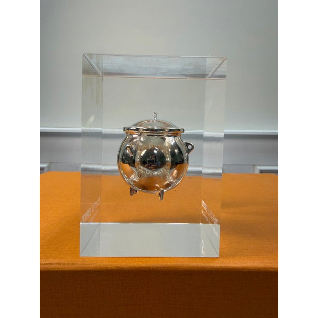 Rare 1970 Japan World Expo "Time Capsule" Lucite Paperweight by Matsushita (Panasonic) - In Original Box For Sale - Image 4 of 7