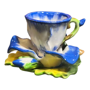 Late 20th Century Vintage Original Arnart Creation Flower Themed Cup & Saucer