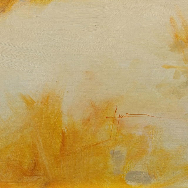 Winter Light by Lani Vlaanderen | Oil on panel of grazing animals in a snowy field For Sale - Image 4 of 5