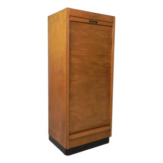 Vintage Birch Roller Shutter Cabinet from Ekawerk Horn Lippe, Germany, 1950s For Sale