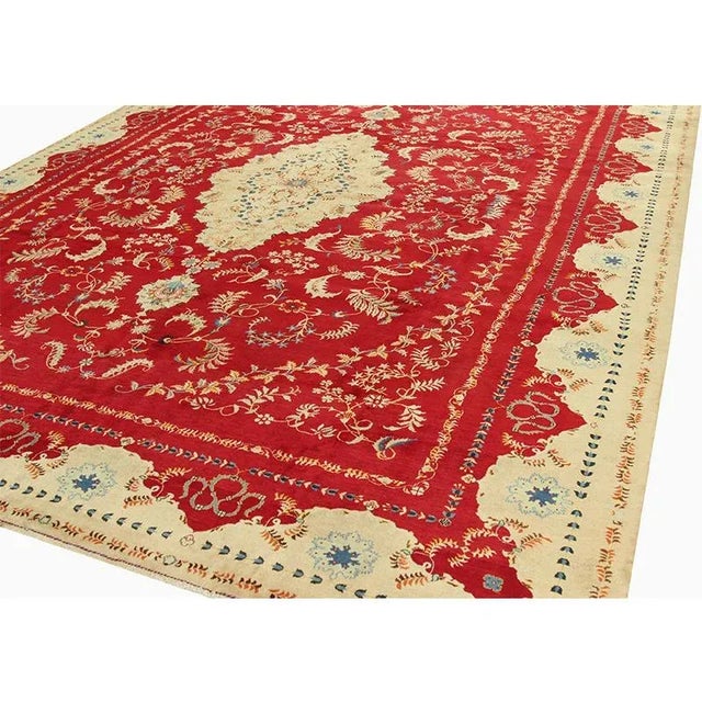 1960s Old Persian Kashan Masterpiece Rug 10’8″ X 14’4″ For Sale - Image 10 of 12