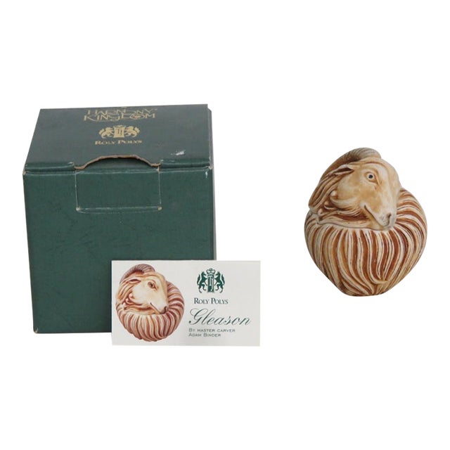 Harmony Kingdom Roly Poly Gleason Goat Ram Box Figurine With Original Box 5123b For Sale