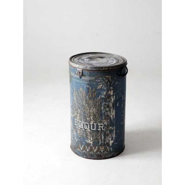 Antique Metal Flour Bin For Sale - Image 12 of 13