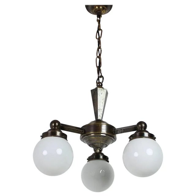 Art Deco Chandelier, 1920s For Sale - Image 11 of 11