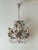 Hollywood Regency Crystal 6-Arm Chandelier with Hand-Painted Rose Details from Palwa, 1950s For Sale - Image 14 of 18