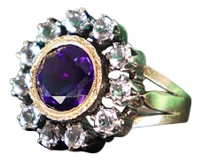 Gold and Silver Ring with Zirconias