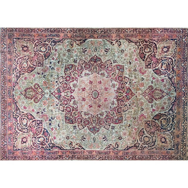 Early 20th Century Persian Lavar Kirman Rug For Sale - Image 14 of 15