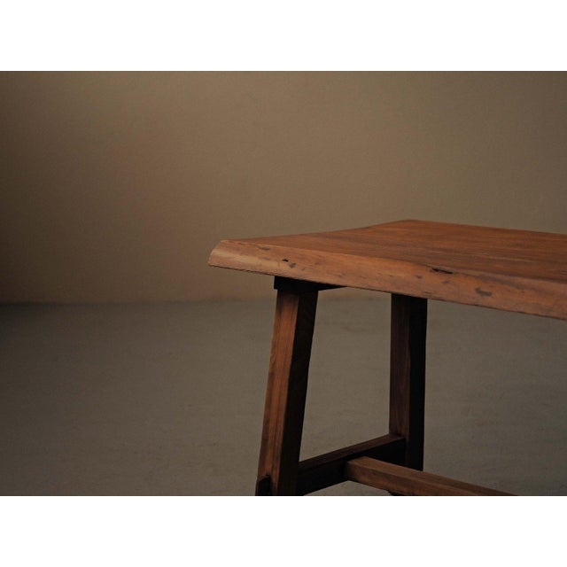 Brown Vintage French Desk in Oak, 1970 For Sale - Image 8 of 18