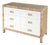 Corfu 44 in. W Rectangular Rattan 6 Drawer Double Dresser, Antique Gold For Sale
