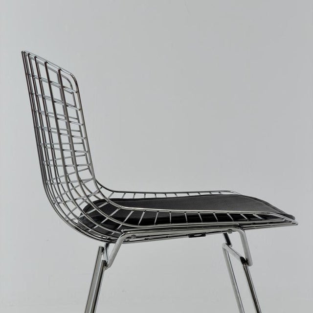 Industrial Mid-Century Wire Chrome Side Chair by Harry Bertoia, Germany, 1980s For Sale - Image 3 of 18