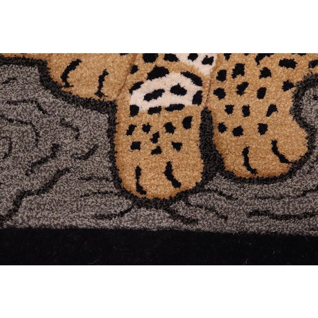 Contemporary Baby Leopard Animal Design Area Rug For Sale In New York - Image 6 of 13