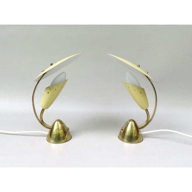 A couple of unusual small table lights from the 1950s, made in Germany, for Hersteller Homeshade Company Ltd in the...
