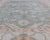 Blue Square Turkish Oushak Rug in Light Blue, Light Brown, Salmon, Silver & Tan For Sale - Image 8 of 12