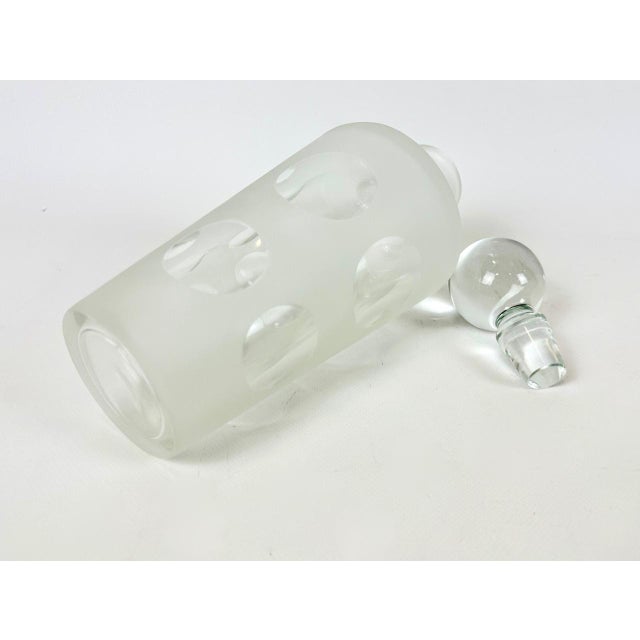 Art Deco Style Frosted Glass Decanter from Desná, 1960s, in Flawless conditions. Designed 1960 to 1969 This piece is...