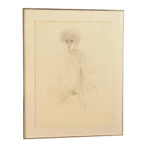 Original Figure Graphite Drawing, Signed
