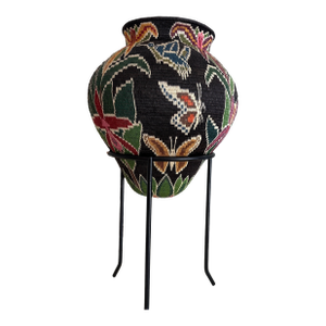 Beautiful Handwoven 21st Century Wounaan Rainforest Basket From Panama