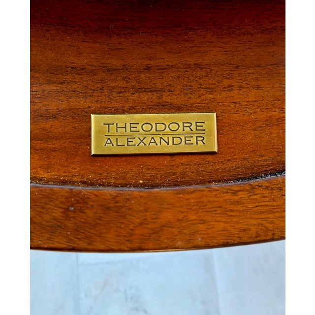 Theodore Alexander Side Table With Metal Top, Metal Bottom, and Drawer For Sale In Dallas - Image 6 of 14