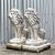 Sculpture Materials Vintage Traditional Gatekeeper Cast Cement Lion Statues - A Pair For Sale - Image 7 of 10