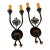 1920s Iron and Brass Mediterranean Inspired Sconces With Shields and Strapping Detail - a Pair For Sale