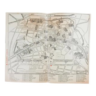 Small Vintage Pisa Italy Monuments Map For Sale