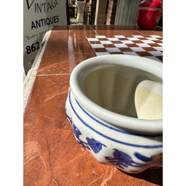 1970s 1970s Small Blue and White Vase For Sale - Image 5 of 7