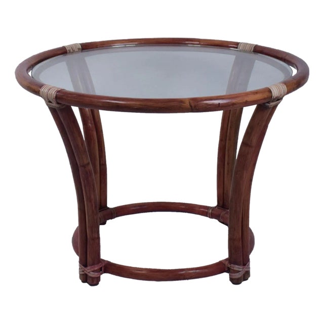 Round McGuire Coffee Table For Sale